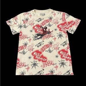 Marvel Kids Beige and Red Miles Morales T-Shirt